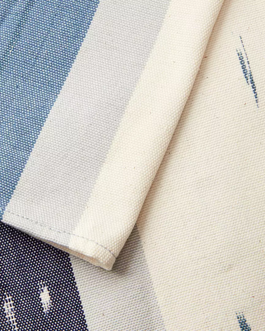Minna Ikat Towel Indigo Handcrafted 3 Minna Ikat Towel Indigo Handcrafted