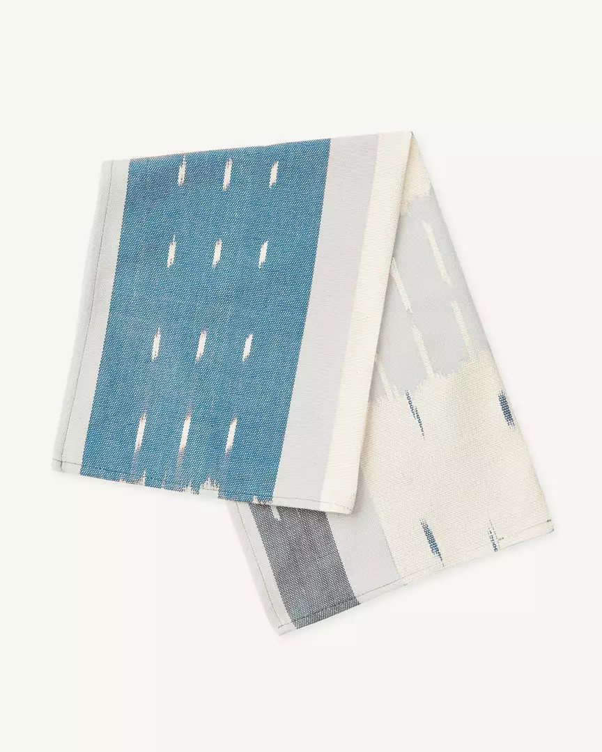 Minna Ikat Towel Indigo Handcrafted 2 Minna Ikat Towel Indigo Handcrafted