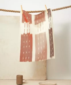 Minna Ikat Towel Rust Handcrafted