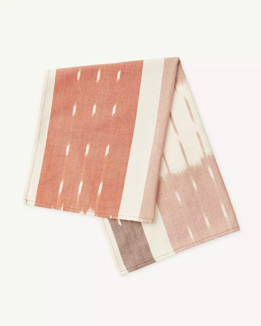 Minna Ikat Towel Rust Handcrafted 3 Minna Ikat Towel Rust Handcrafted