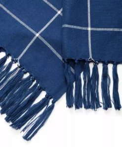 Minna Handcrafted Indigo Grid Towel 8 Minna Handcrafted Indigo Grid Towel