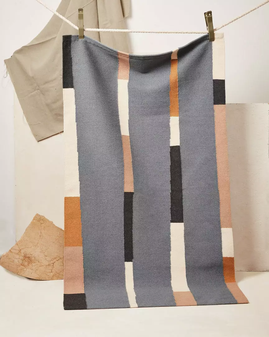 Minna Lines Wool Rug - Dusk 1 Minna Lines Wool Rug - Dusk