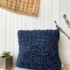 Minna Moon Shag Pillow - Monochrome Indigo