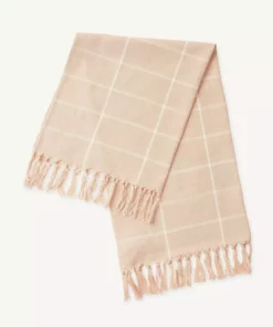 Minna Peach Grid Towel