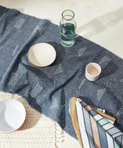 Minna Shapes Table Runner - Blue Best Sellers 10 Minna Shapes Table Runner - Blue Best Sellers