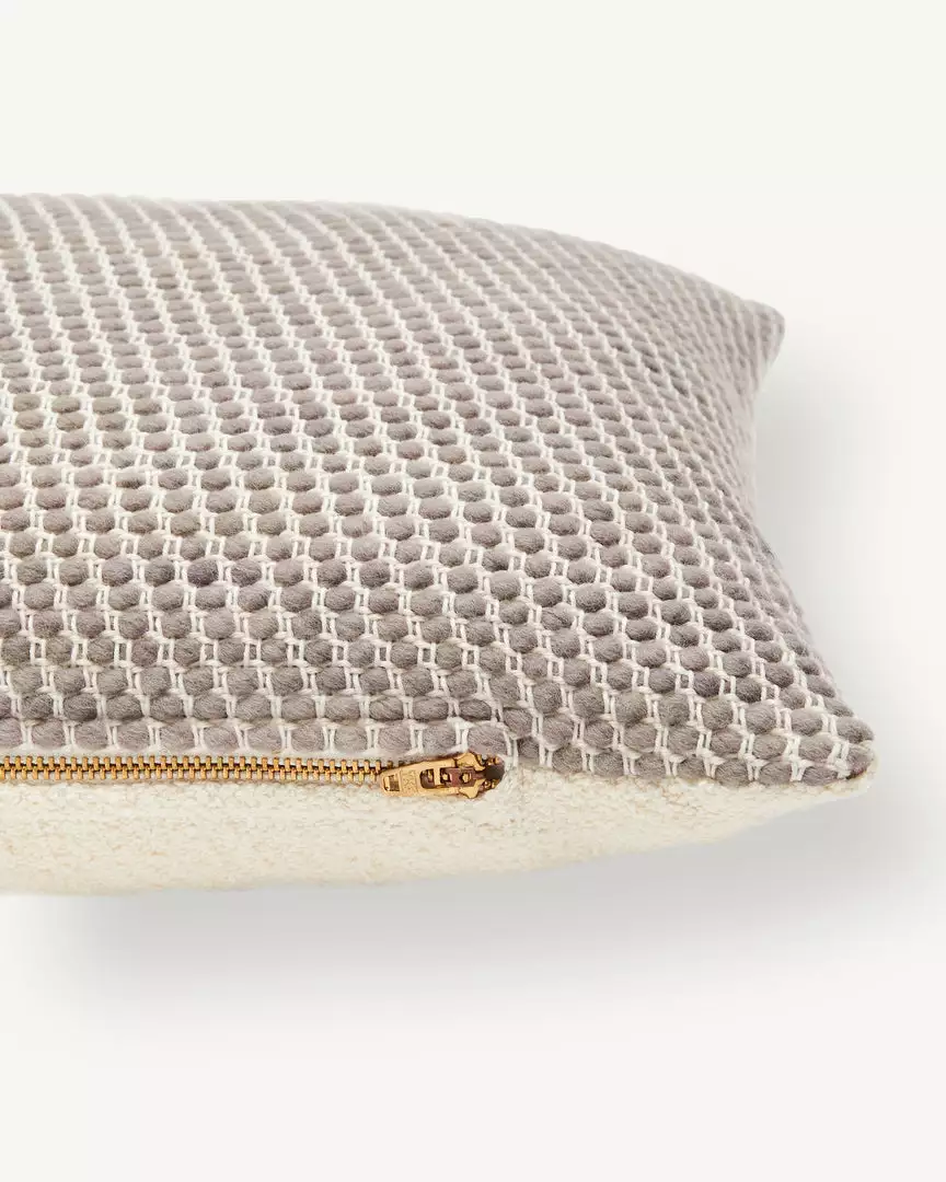 Minna Sheila Merino Lumbar Pillow - Fog Home Goods 4 Minna Sheila Merino Lumbar Pillow - Fog Home Goods