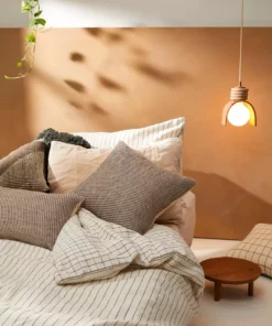 Minna Home Goods Sheila Merino Throw Pillow - Fog