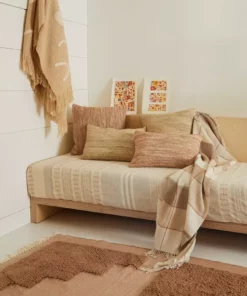 Minna Sheila Merino Throw Pillow - Salmon Home Goods