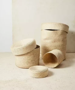 Minna Lidded Palm Basket