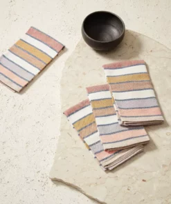 Minna Sunrise Stripe Napkin Set Kitchen + Dining