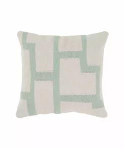 Kiliim Mint Tetris Wool Throw Pillow Cover New Arrivals