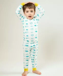 Mirasa Design Kids' Porcupine Pajama Set - Blue + Celery Kids' + Baby
