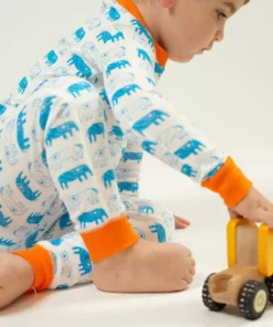 Mirasa Design Kids' + Baby Kids' Elephant Pajama Set - Orange
