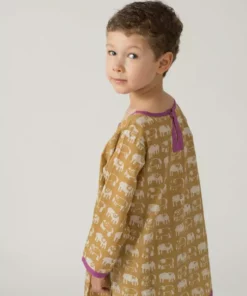 Mirasa Design Baby Elephant Tunic - Forest Yellow