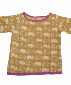 Mirasa Design Baby Elephant Tunic - Forest Yellow