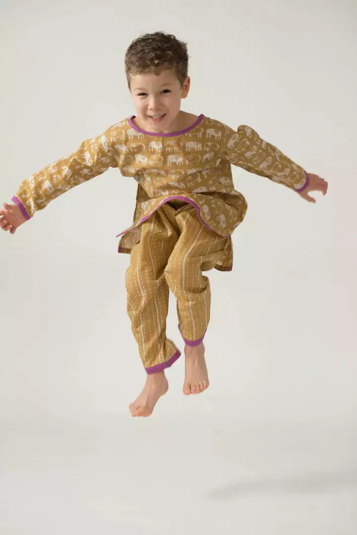 Mirasa Design Baby Elephant Tunic - Forest Yellow 5 Mirasa Design Baby Elephant Tunic - Forest Yellow