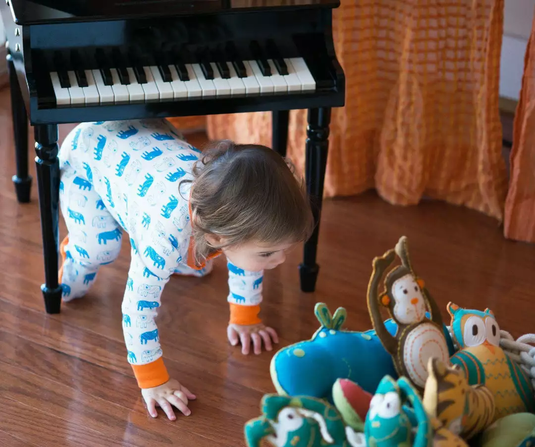 Mirasa Design Baby Footed Elephant Onesie - Orange 6 Mirasa Design Baby Footed Elephant Onesie - Orange