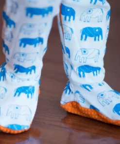 Mirasa Design Baby Footed Elephant Onesie - Orange 9 Mirasa Design Baby Footed Elephant Onesie - Orange