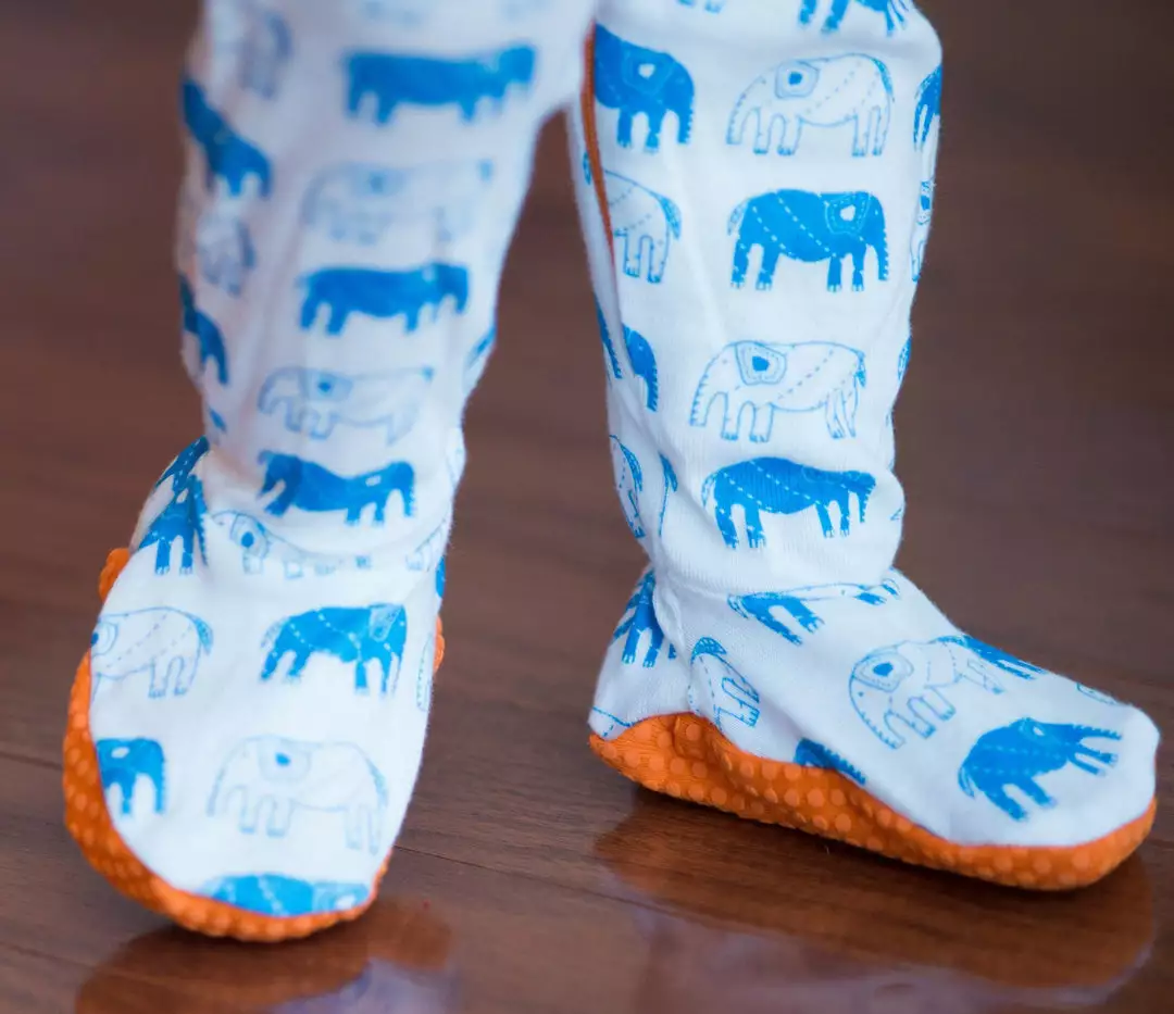 Mirasa Design Baby Footed Elephant Onesie - Orange 4 Mirasa Design Baby Footed Elephant Onesie - Orange