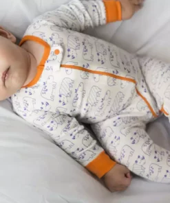 Mirasa Design Handcrafted Baby Footed Hippo + Rhino Onesie