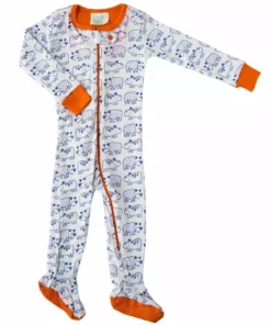 Mirasa Design Handcrafted Baby Footed Hippo + Rhino Onesie