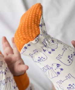 Mirasa Design Handcrafted Baby Footed Hippo + Rhino Onesie