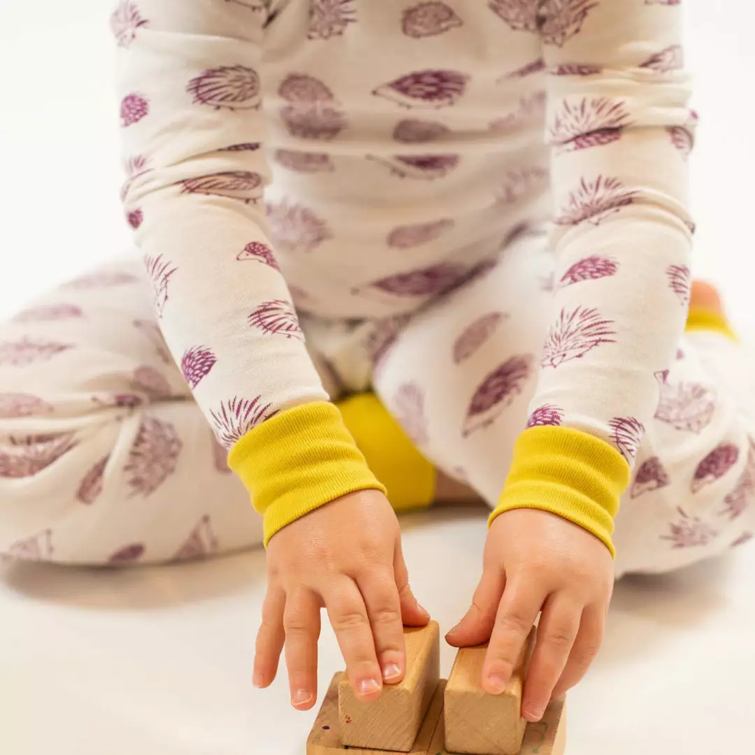 Mirasa Design Kids' Porcupine Pajama Set - Fuchsia + Celery Kids' + Baby 3 Mirasa Design Kids' Porcupine Pajama Set - Fuchsia + Celery Kids' + Baby