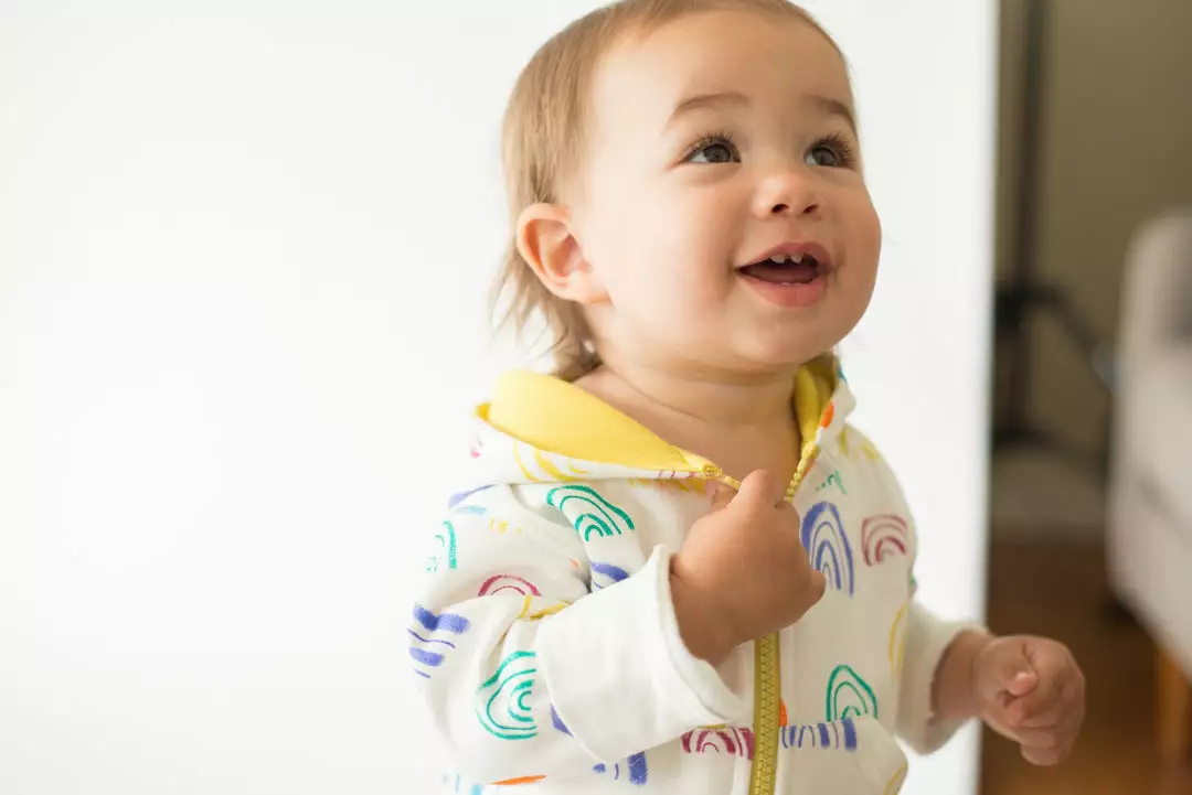 Mirasa Design Baby Rainbow Hoodie - Celery 3 Mirasa Design Baby Rainbow Hoodie - Celery