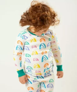 Mirasa Design Kids' Rainbow Pajama Set - Jade