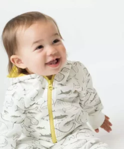 Mirasa Design Kids' + Baby Baby Shark Hoodie - Celery