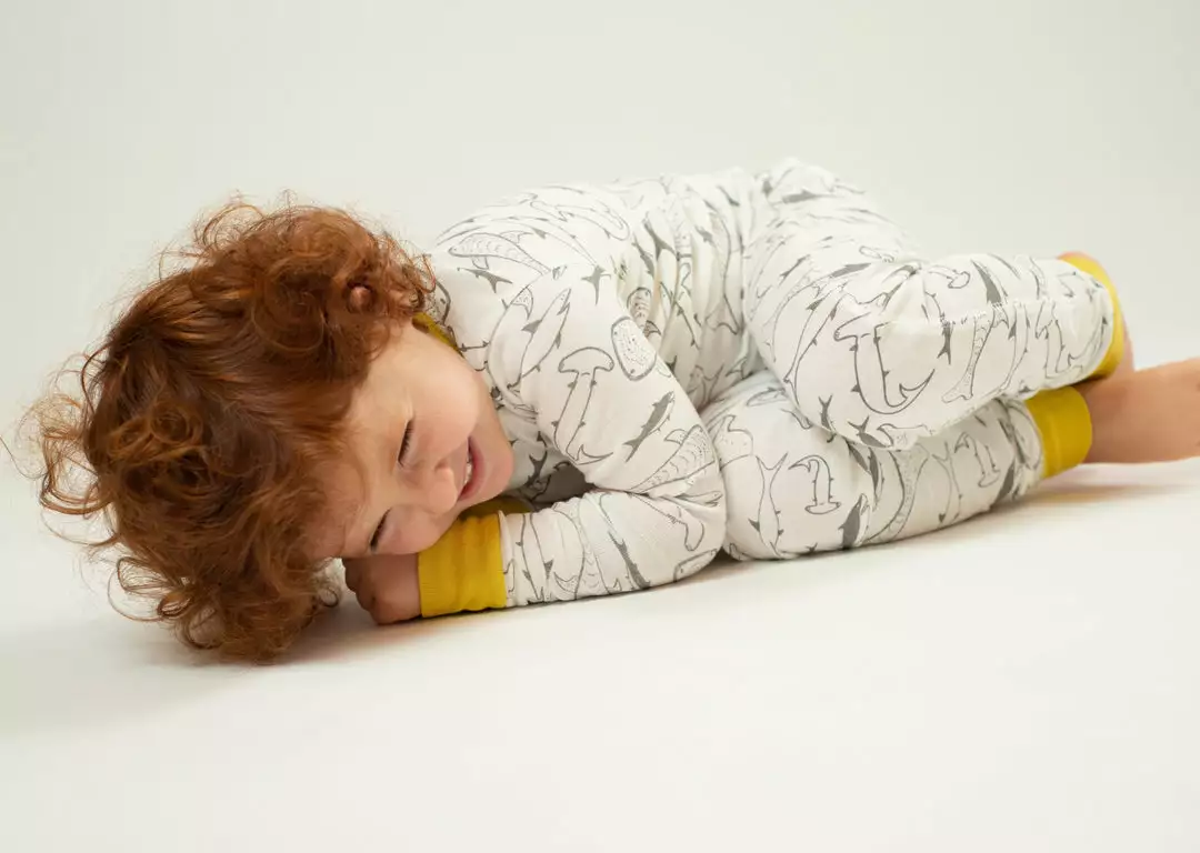 Mirasa Design Kids' + Baby Kids' Shark Pajama Set - Celery 4 Mirasa Design Kids' + Baby Kids' Shark Pajama Set - Celery