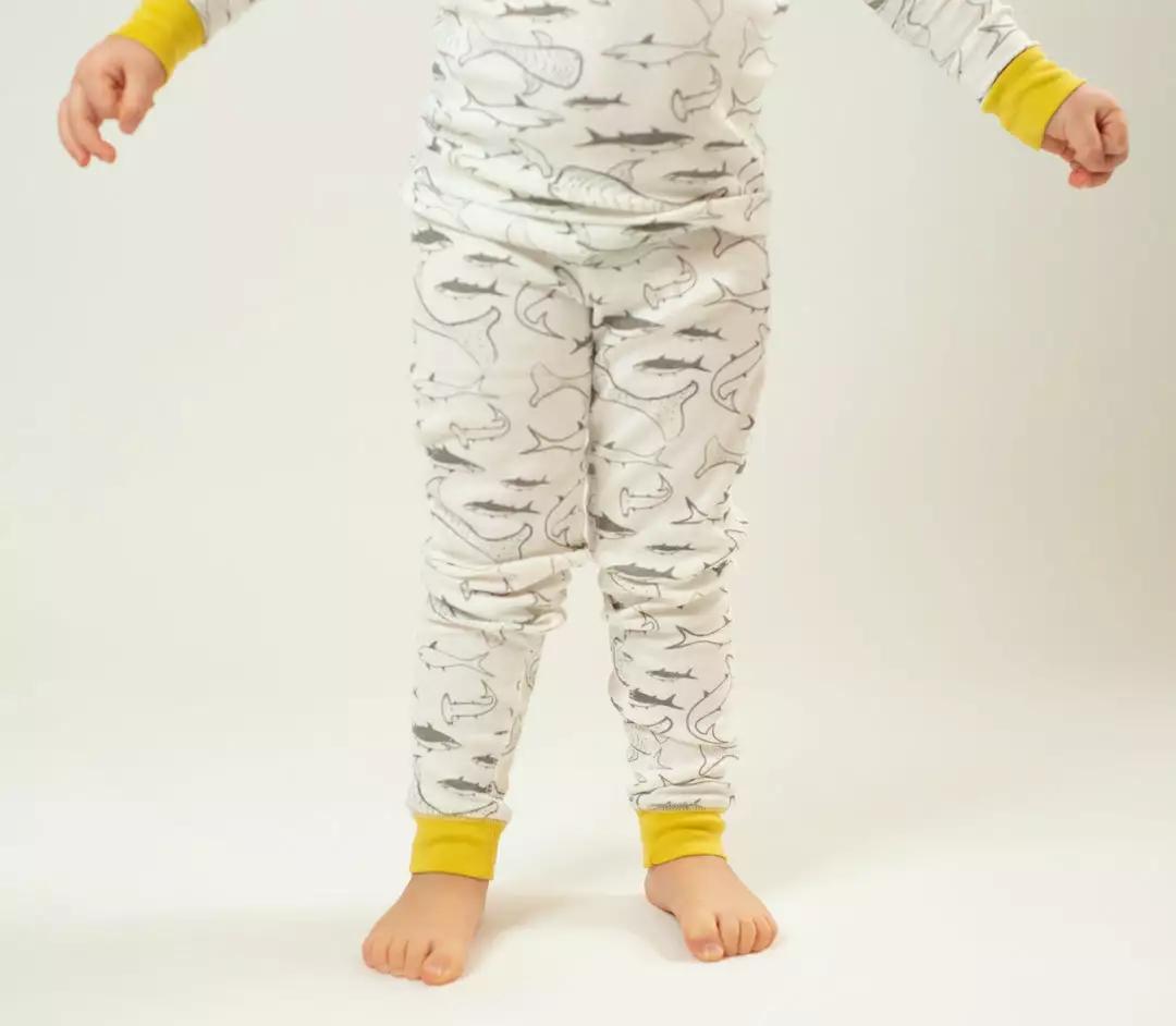 Mirasa Design Kids' + Baby Kids' Shark Pajama Set - Celery 6 Mirasa Design Kids' + Baby Kids' Shark Pajama Set - Celery