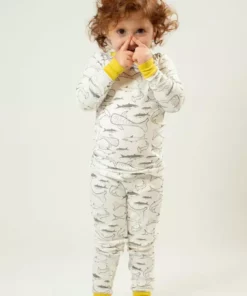 Mirasa Design Kids' + Baby Kids' Shark Pajama Set - Celery