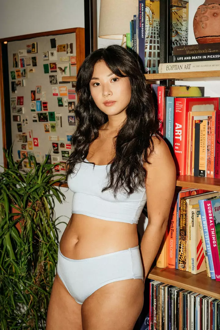 Mary Young Moana Bamboo Hip Bikini Underwear - Sky Blue Underwear + Bras 4 Mary Young Moana Bamboo Hip Bikini Underwear - Sky Blue Underwear + Bras