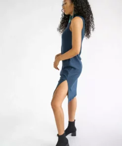 Tonlé Mock Neck Upcycled Dress Clothing