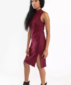 Tonlé Mock Neck Upcycled Dress Clothing