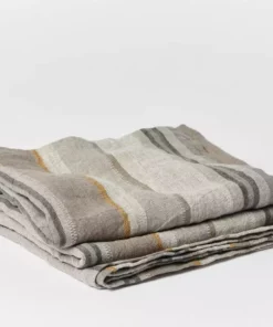 Coyuchi Mojave Linen Blanket - Gray