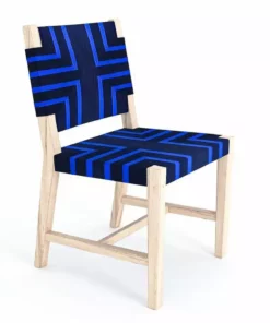 Masaya & Co. Monimbo Dining Chair - Midnight Blue Pattern Furniture