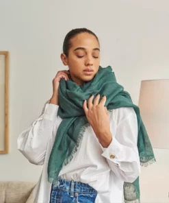 Studio Variously Accessories Moss Linen Scarf 