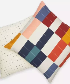 Anchal Multi-Check Throw Pillow
