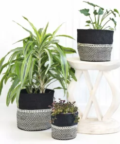 Swahili African Modern Home Goods Mwende Sisal Storage Basket Set