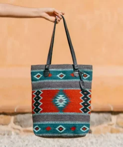 MZ Fair Trade Lost Island Wool Bucket Tote Bag