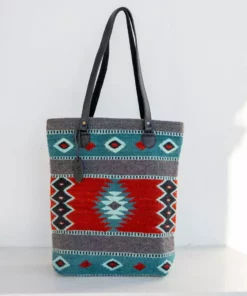 MZ Fair Trade Lost Island Wool Bucket Tote Bag