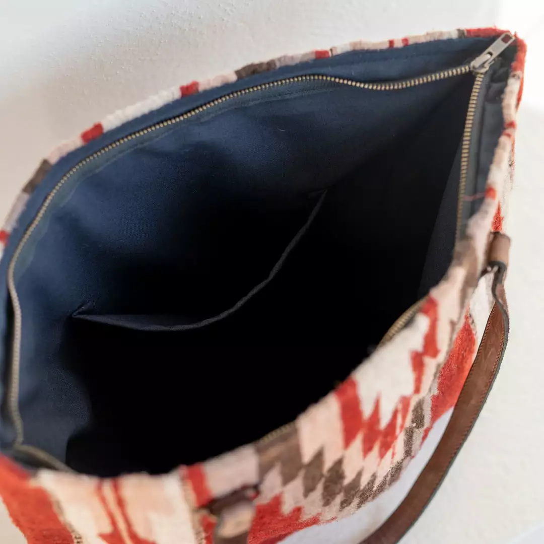 MZ Fair Trade Accessories Ochre + Ash Wool Tote Bag 3 MZ Fair Trade Accessories Ochre + Ash Wool Tote Bag