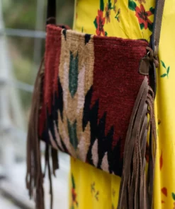 MZ Fair Trade Shadow Wool Fringe Bag Accessories
