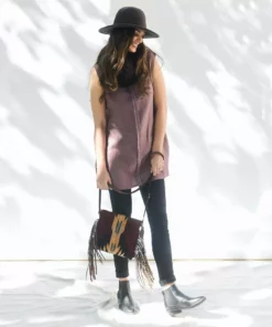 MZ Fair Trade Shadow Wool Fringe Bag Accessories