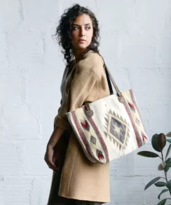 MZ Fair Trade Snowflake Wool Tote Bag