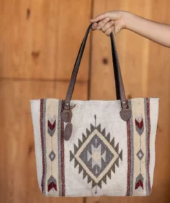 MZ Fair Trade Snowflake Wool Tote Bag