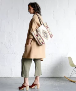 MZ Fair Trade Snowflake Wool Tote Bag