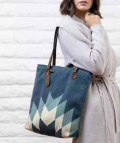 MZ Fair Trade Accessories Waterfall Wool Bucket Tote Bag